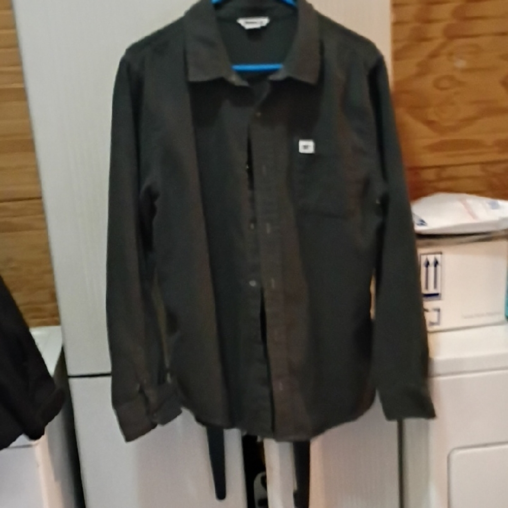 Caterpil Grey Button Up Work Shirt.